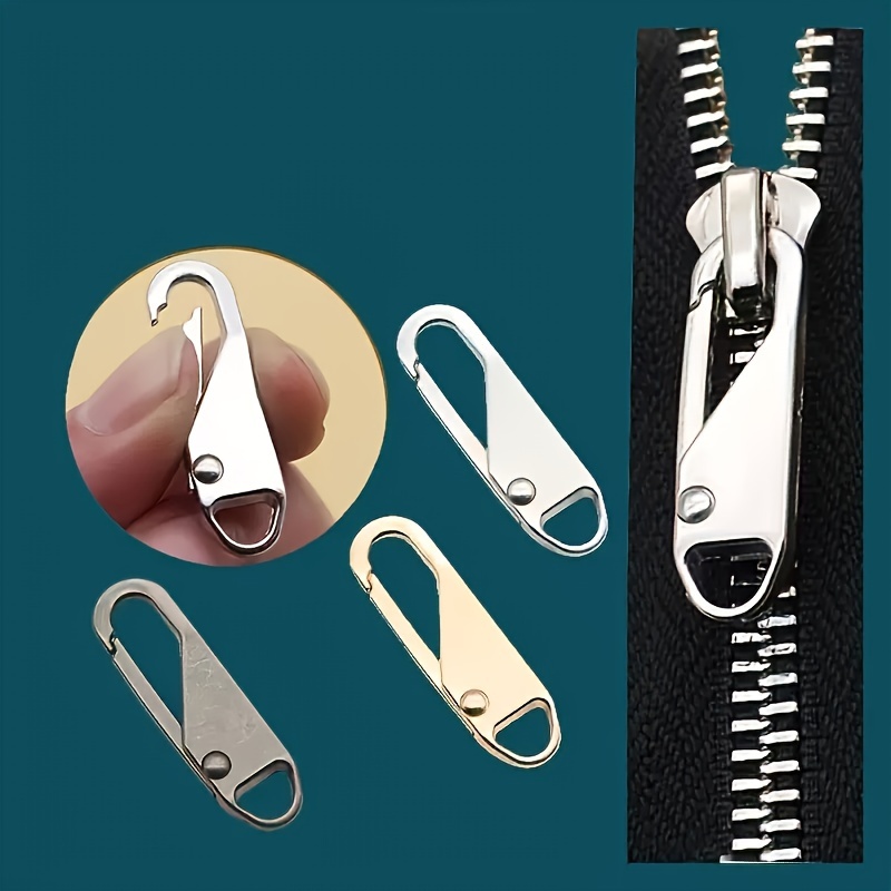 Fashion 1Pcs 3# Gold Plated Fix Zip Puller/Zipper Pull Sliders Zip Head Zipper  Repair Instant
