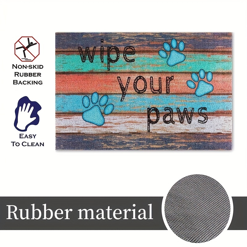 Colorful Doormats, Entrance Front Door Rug, Funny  Outdoors/indoor/bathroom/kitchen/bedroom/entryway Floor Mats,non-slip  Polyester (dog Paw Print) - Temu