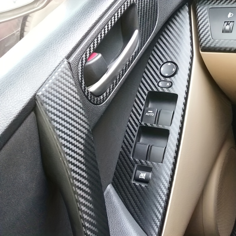 Carbon Fiber For 3 2009-2013 Car Film Interior Stickers Center Console Gear  Dashboard Air Door Handle Lift Panel