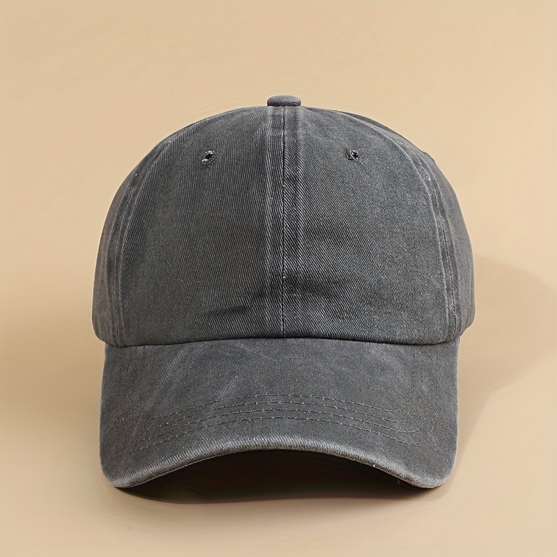 Washed Distressed Baseball Solid Color Unisex Casual Dad Hat Cotton Sun Hats For Women Men,Colour
