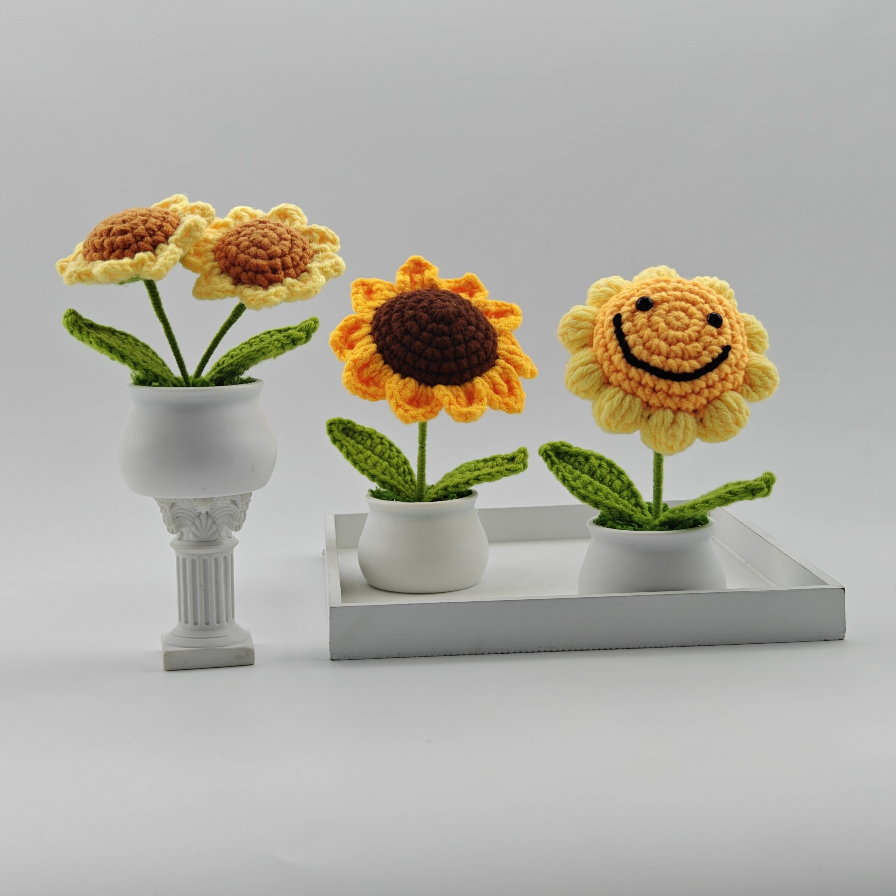 1pc Reine Handgewebte Gehäkelte Sonnenblume Kleine - Temu Germany