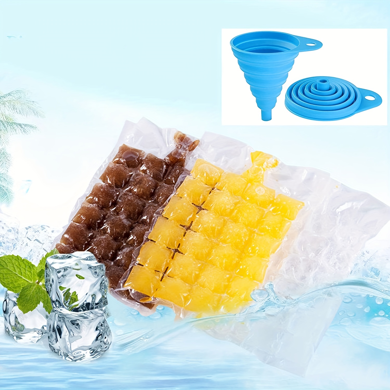 Disposable Ice Cube Bag Ice Tray Bag Ice Cube Mold Tray Self - Temu