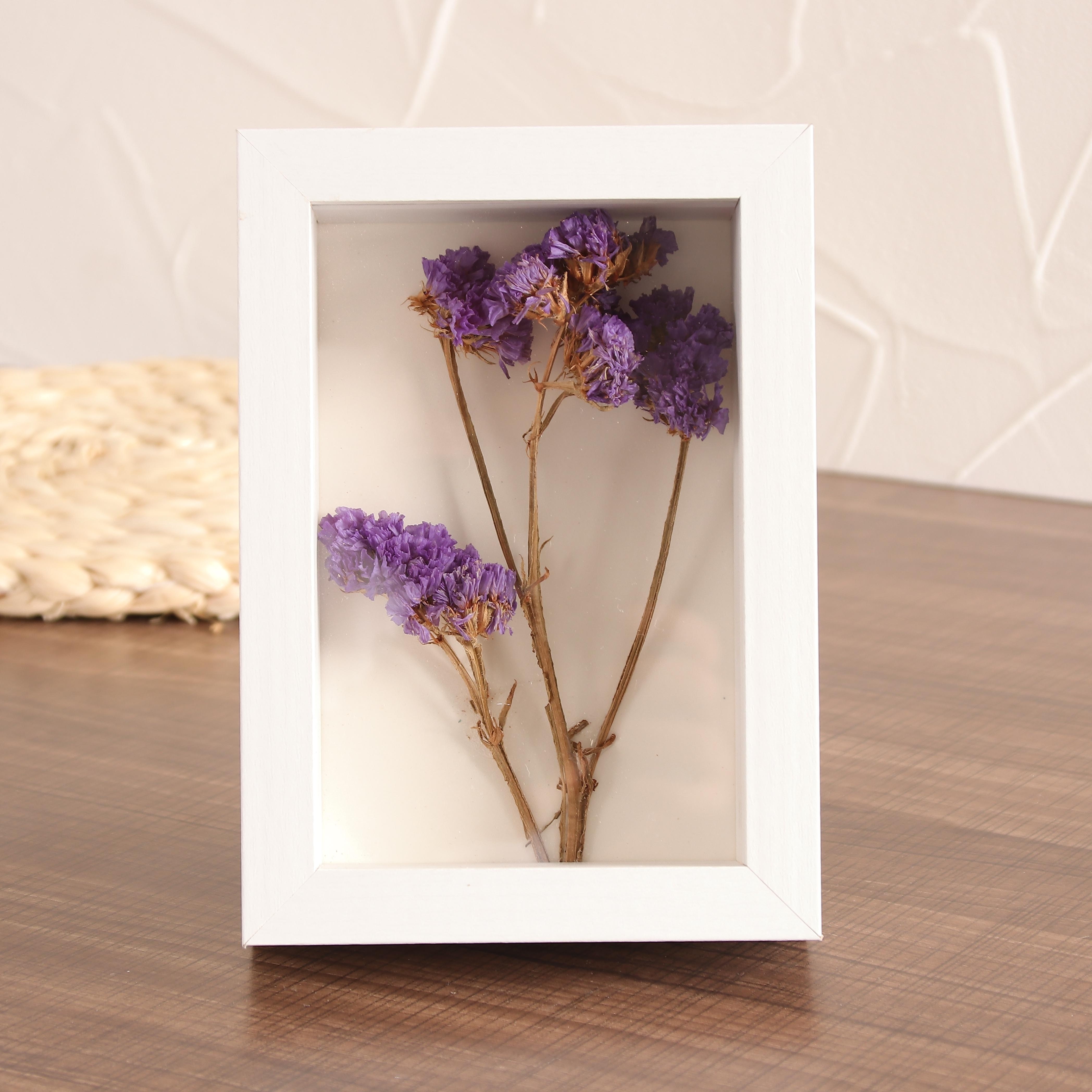 Handmade White Hollow Dried Flower Photo Frame With - Temu