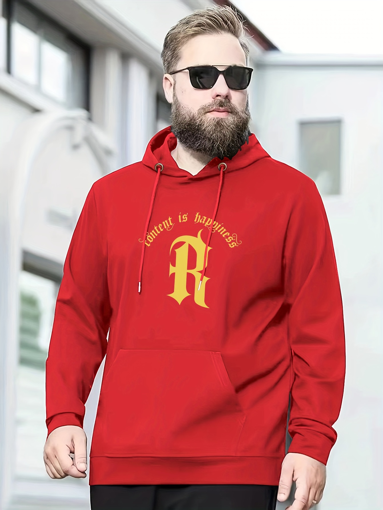 Plus size red sweatshirt best sale