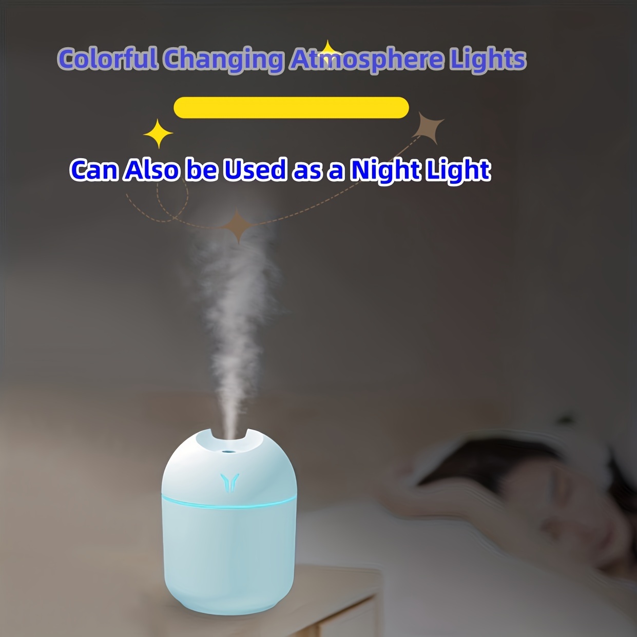 Humidificadores de vapor frío para habitación grande del dormitorio, humidificador  para bebés con luz nocturna