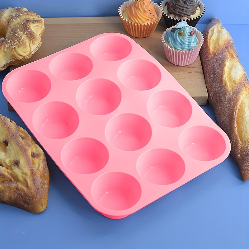 Silicone Muffin Pan 12 Cups Nonstick Bpa Free Cupcake Pan - Temu