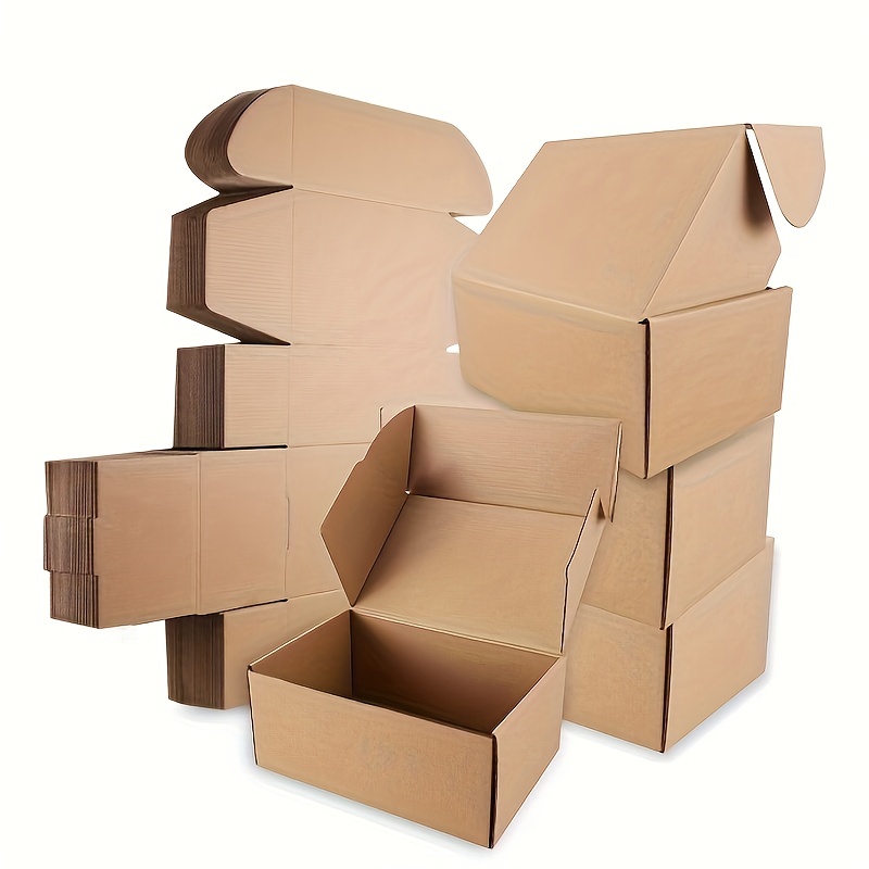 Paquete de 25 cajas de envío negras de 9 x 6 x 4 pulgadas para pequeñas  empresas, cajas de cartón corrugado para envío, embalaje, regalos de