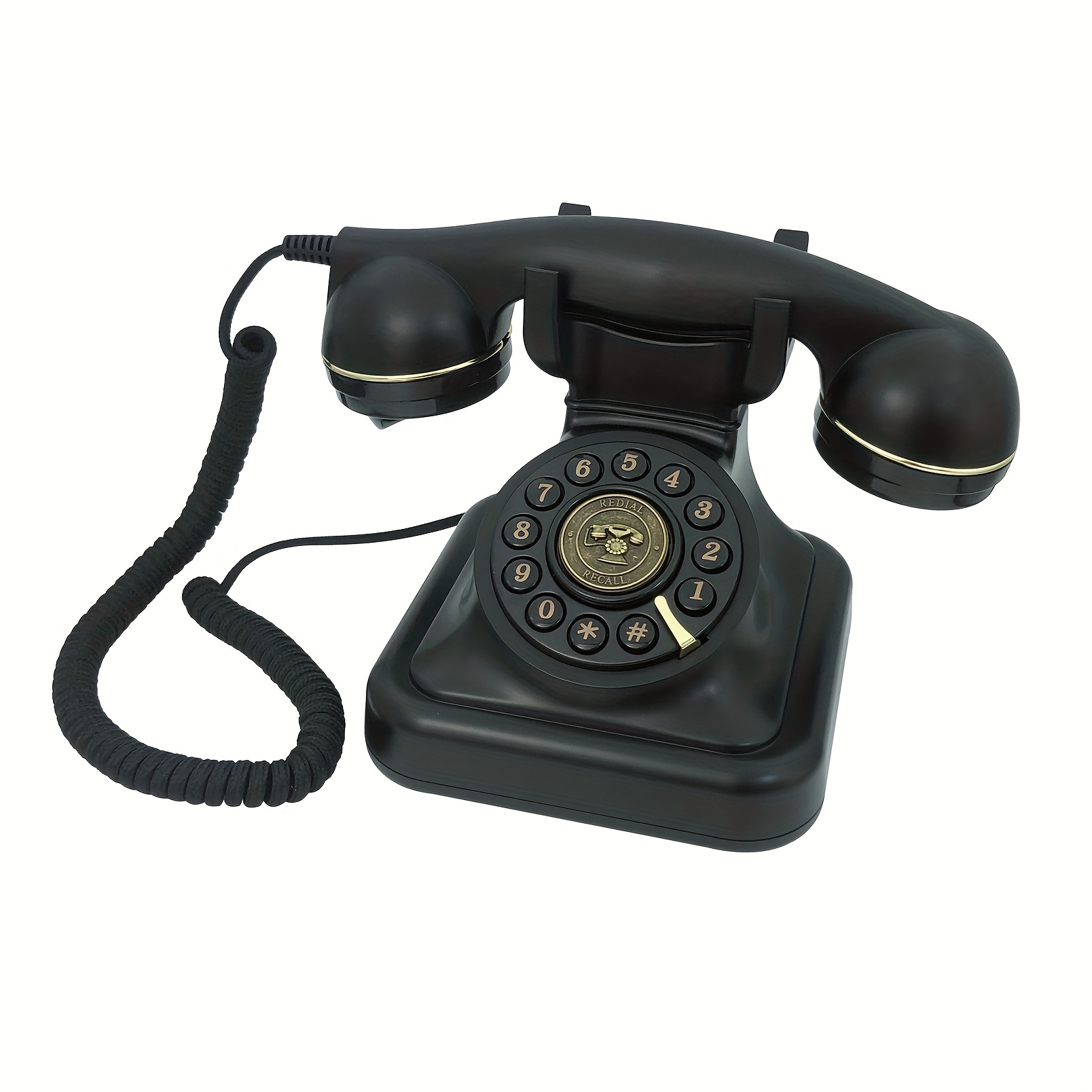 Jeanoko Teléfono fijo, retro vintage de alta definición, llamada retro de  escritorio, señal estable, estilo vintage, multifunción para decoración del