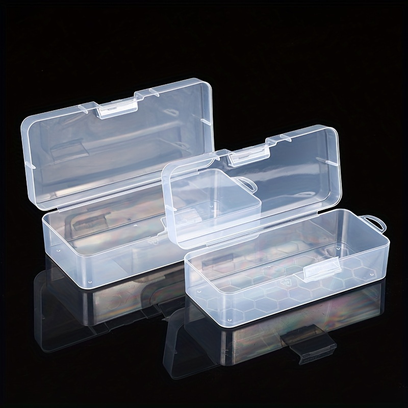 Caja De Almacenamiento De Contenedores De Plástico Con Tapa Azul