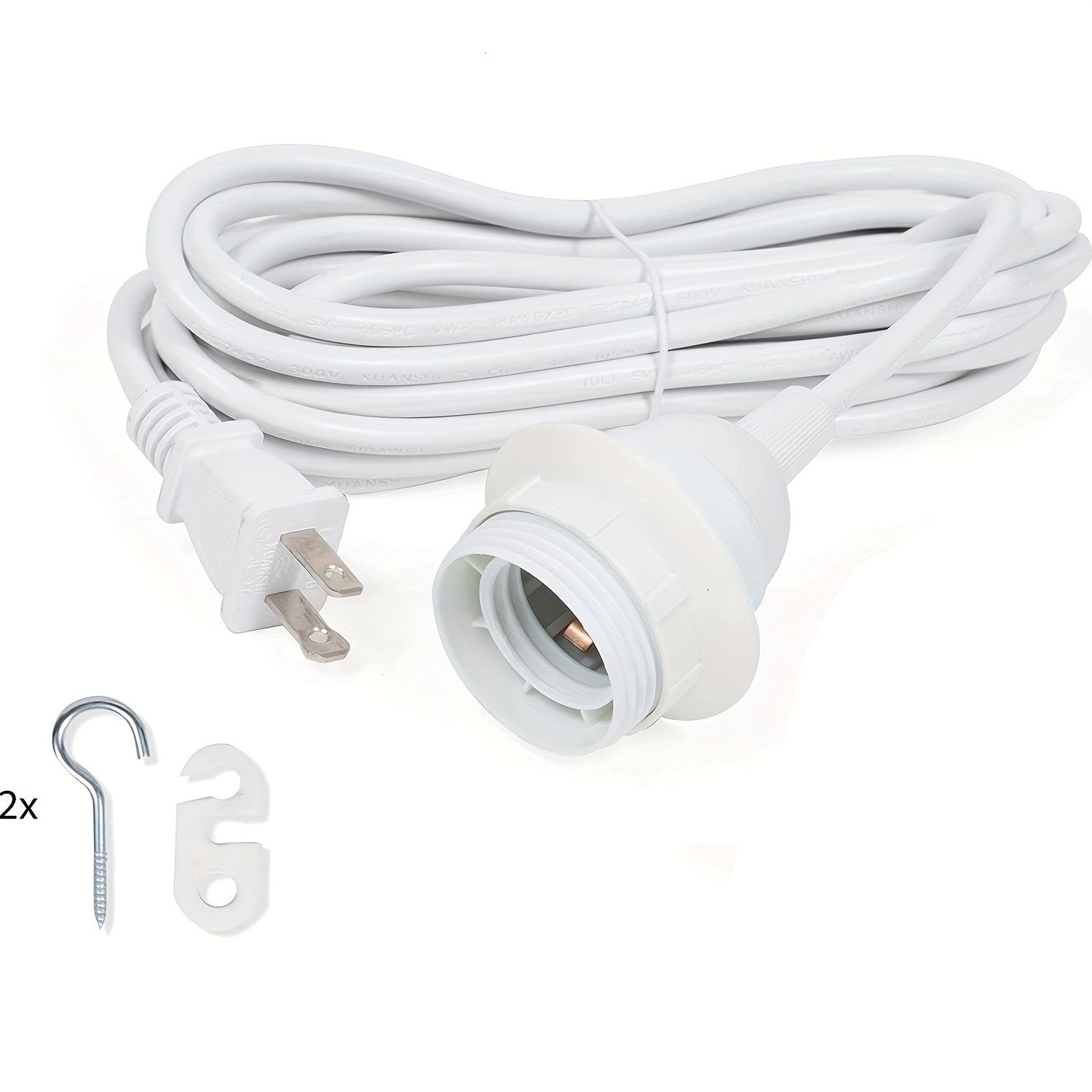 E 27 Led Lamp Socket Extension Cord / Switch Ac Plug Bulb - Temu Canada