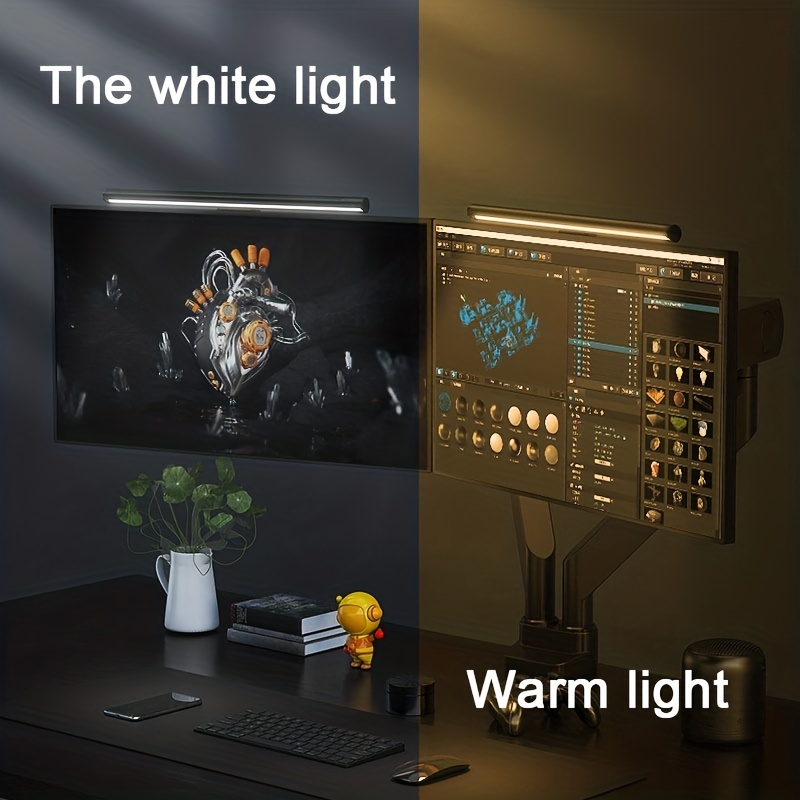 1 pc LED moniteur d'ordinateur lampe suspendue, barre lumineuse d'écran  alimentée par USB tactile gradation lampe de bureau économie d'espace  lumière de moniteur pour la lecture travail bureau maison - Temu Belgium