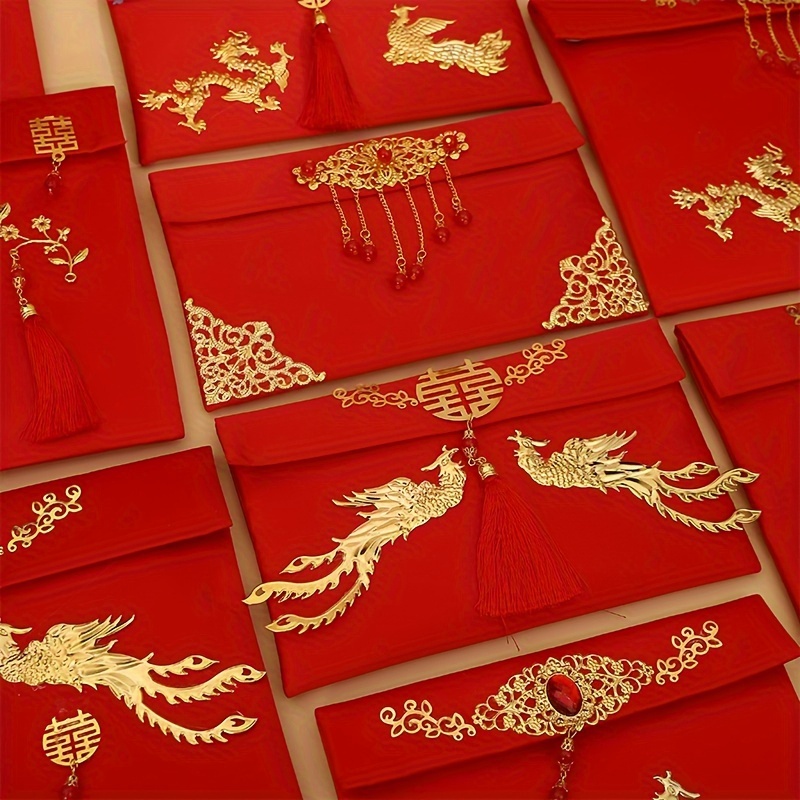 1pc Chinese Style Red Envelopes Wedding Large Embroidered Fabric Money  Envelope New Years Greetings Red Envelopes Christmas New Year Gift Party  Supplies, Quick & Secure Online Checkout