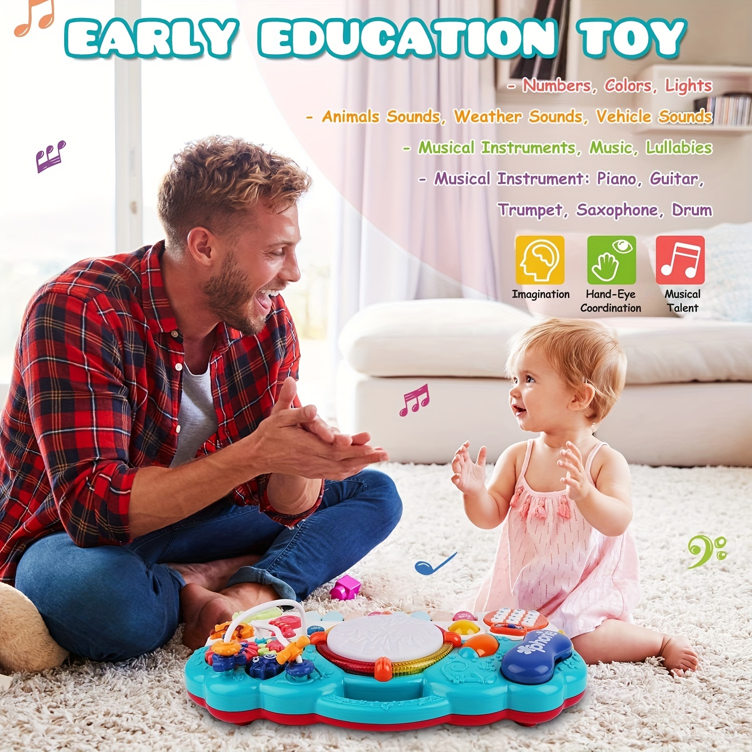 Educational Table for an Infant Piano, Toys \ Toys of newborns