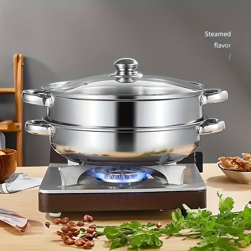 Steamer Stainless Steel Steaming And Cooking Integrated Pot - Temu