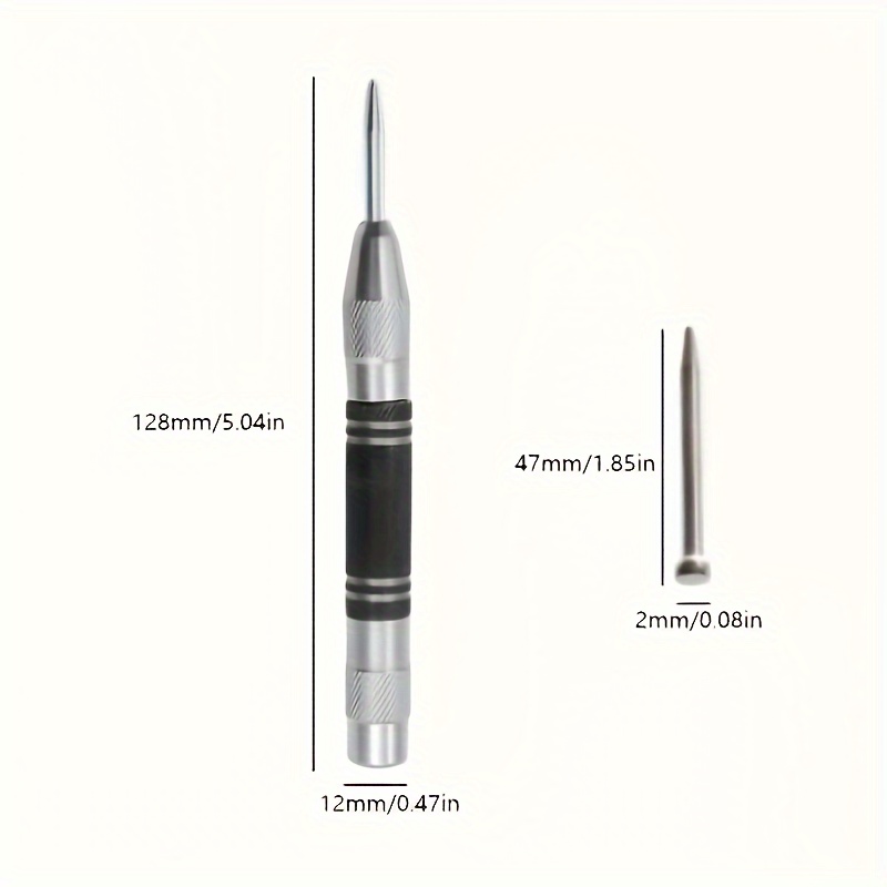 Super Strong Alloy Tungsten Steel Tip Automatic Center Punch - Temu