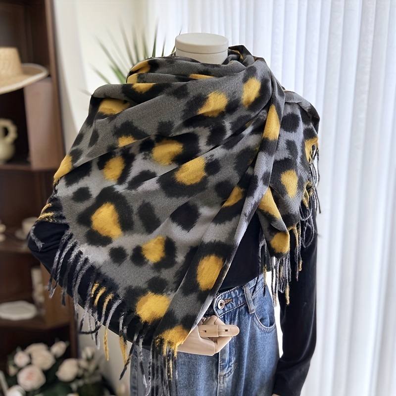 Leopard Print Shawl Blanket Scarf Animal Print Shawl 