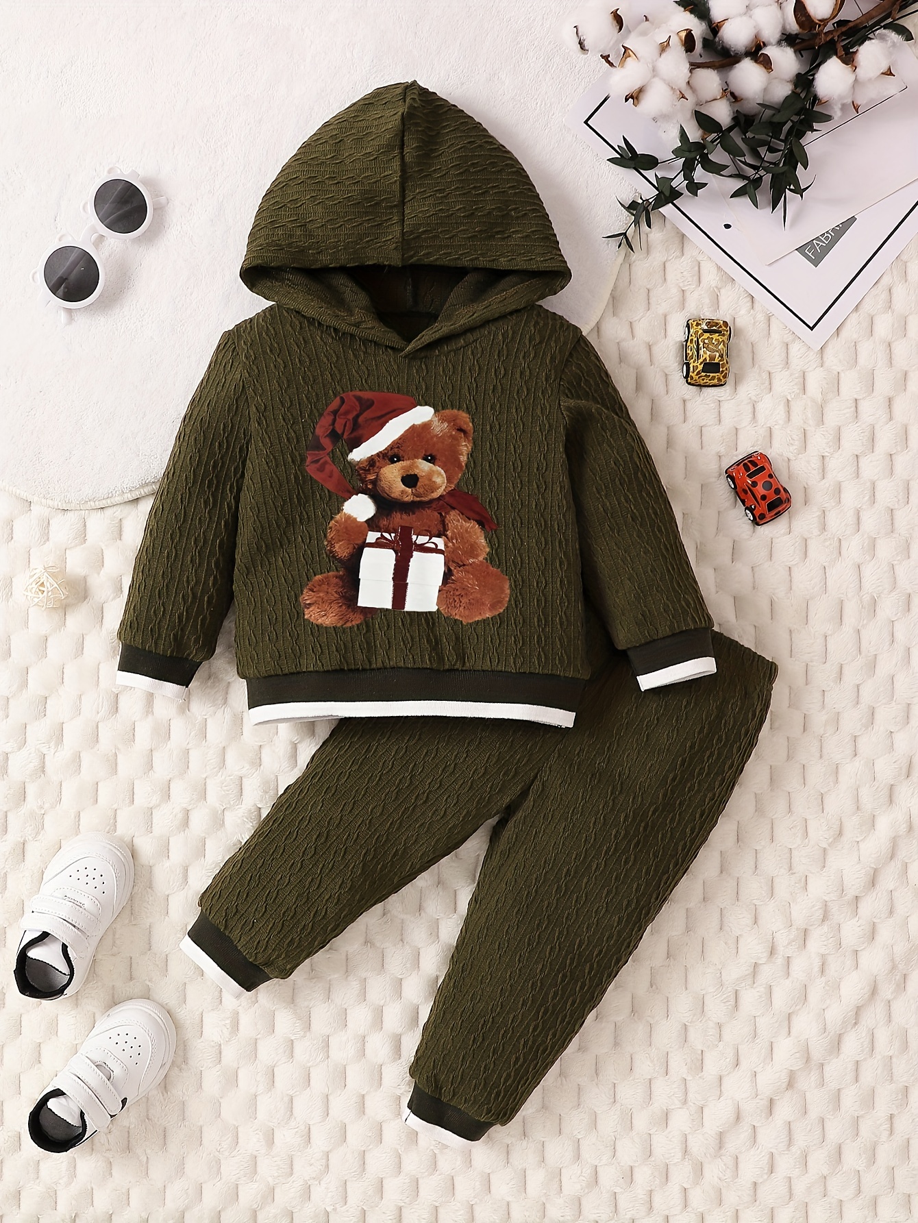 Cartoon Animals Print Long-sleeve Hooded Baby Coat