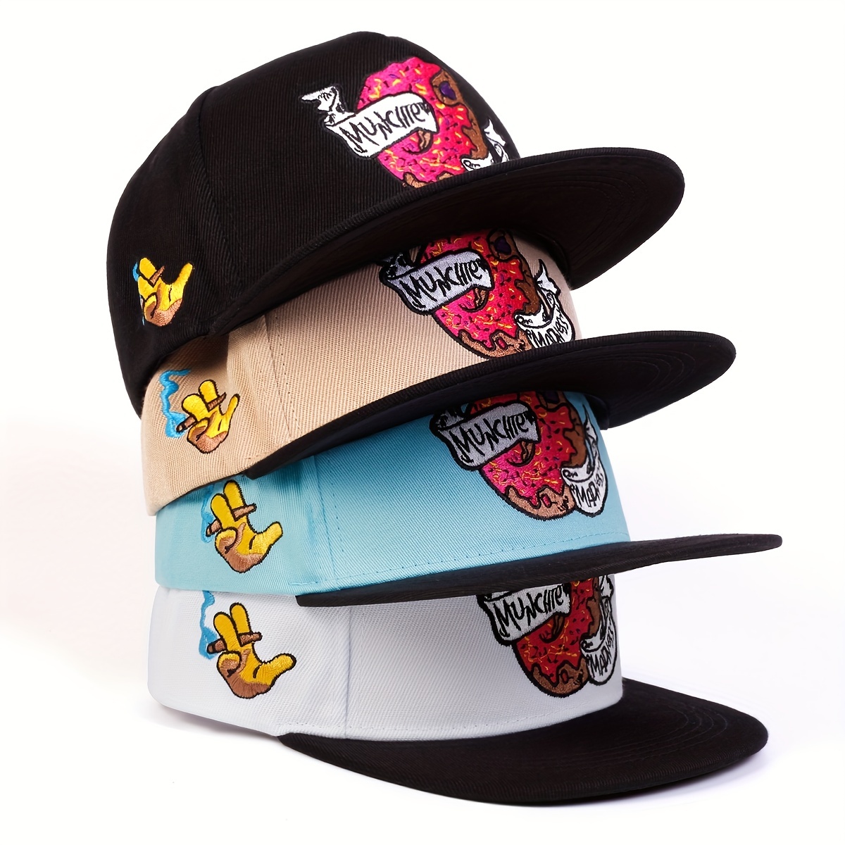

1pc Men's Outdoor Donut Pattern Casual Baseball Cap, Summer Hip Hop Sunscreen Hat