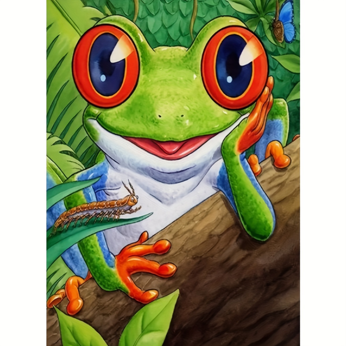 Cartoon Frog Pattern Diamond Painting Kit 5d Diy Diamond - Temu