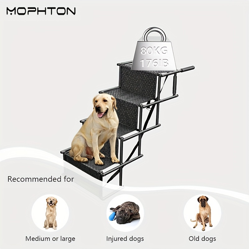 MaxxPet Escalier pour chien - marche facile - 42x59x45cm - gris
