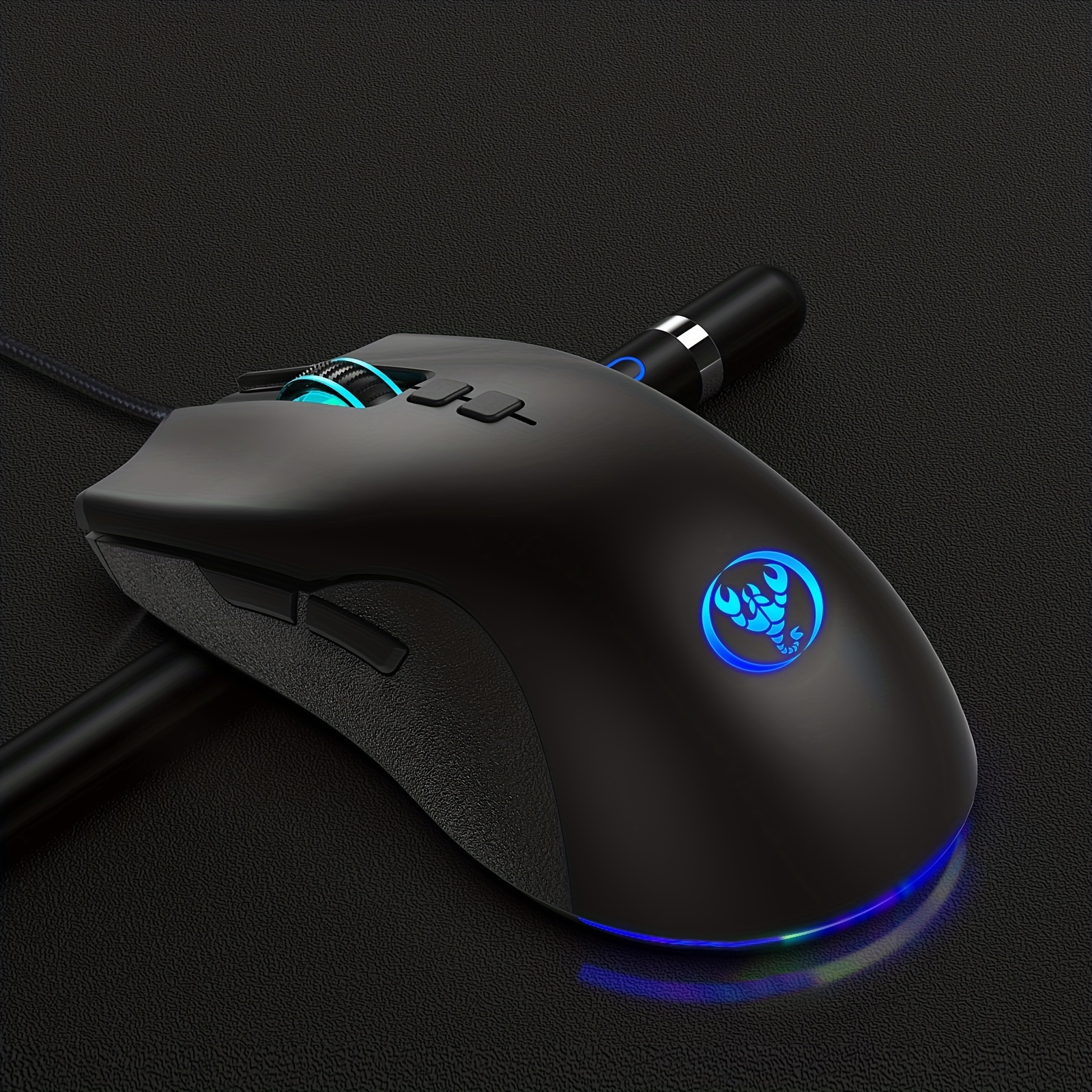 

Rainbow Glowing 7-key Gaming Mouse, E-sports Wired Mouse, 6400dpi Adjustable, Supports Macro Programming, Helping To Create Top Gaming Experience.