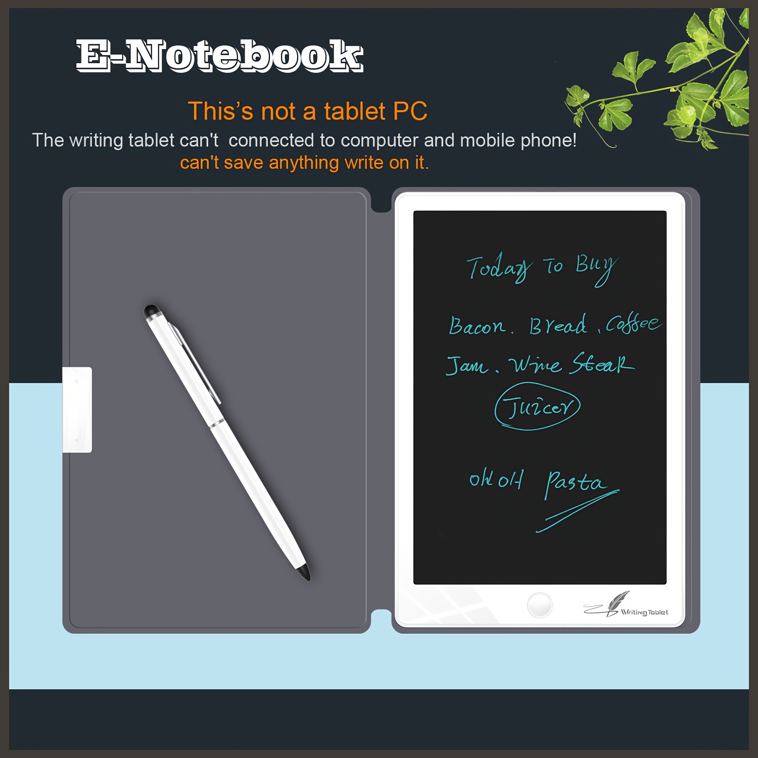 Electronis Note Book lcd Writing Tablet With Faux Leather - Temu