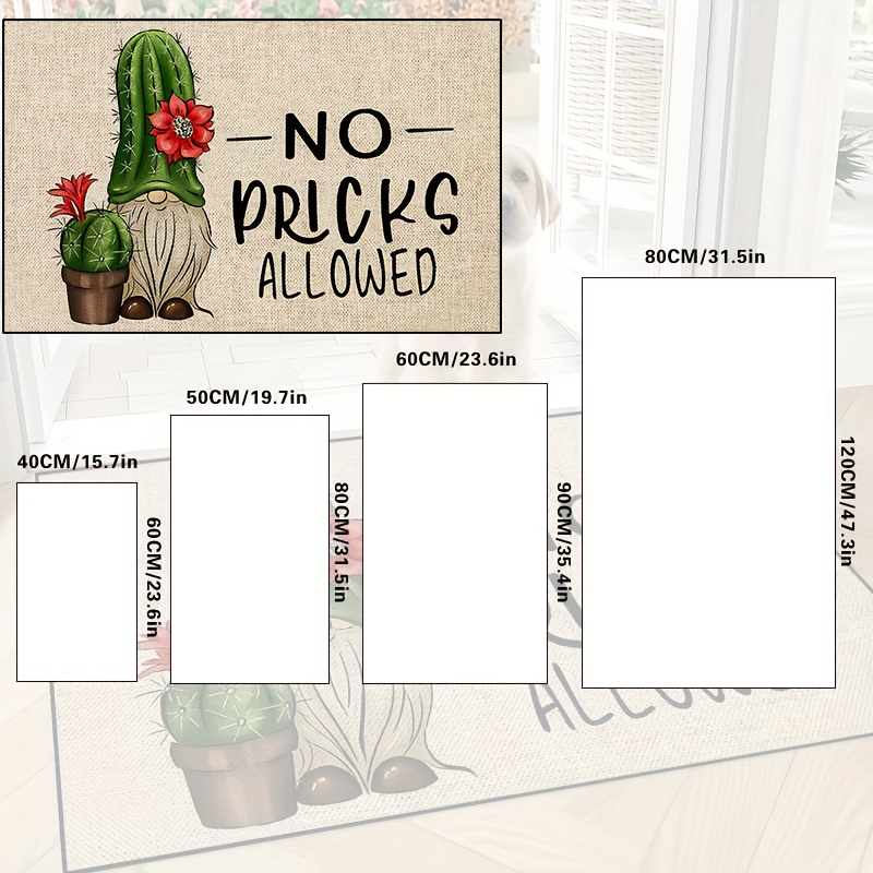 No Pricks Allowed, Funny Doormat, Cactus Doormat, Plant Doormat