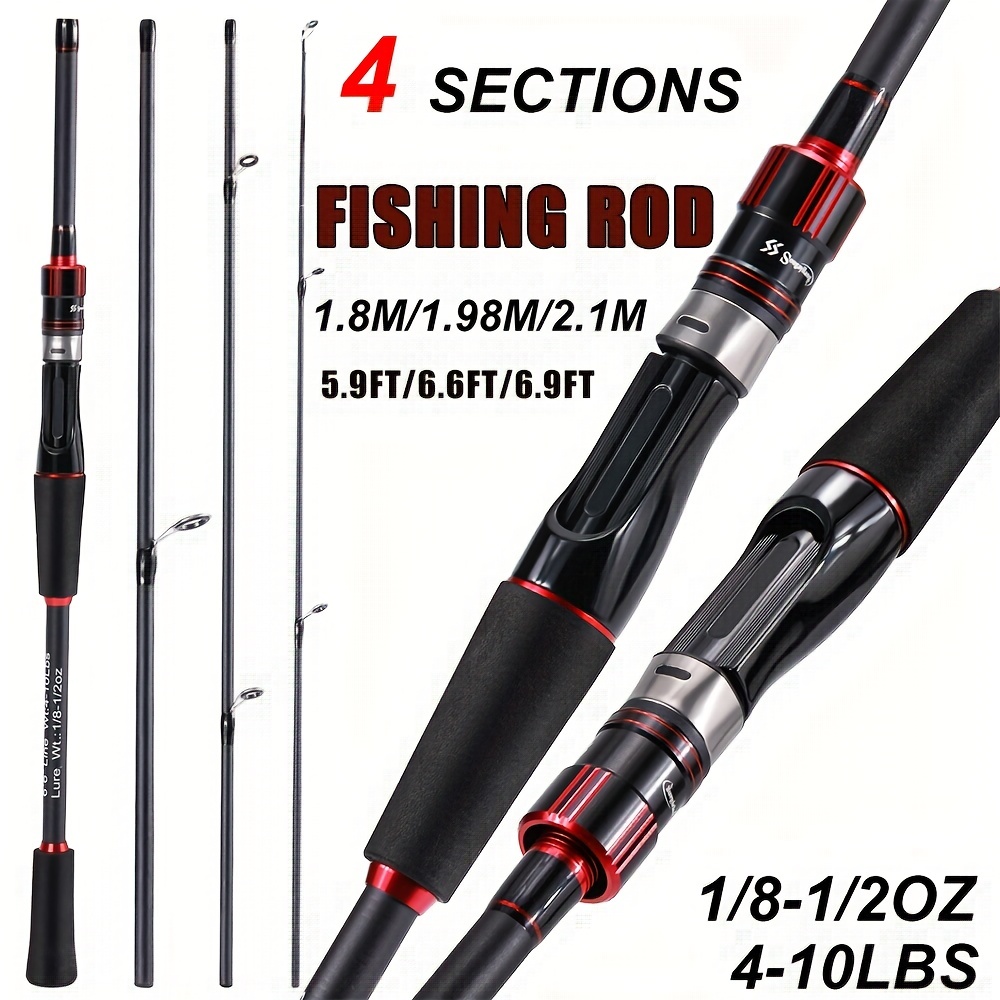 Fishing Rod Carbon Fiber 1.98m Carp Rods for Fishing Ultra Light