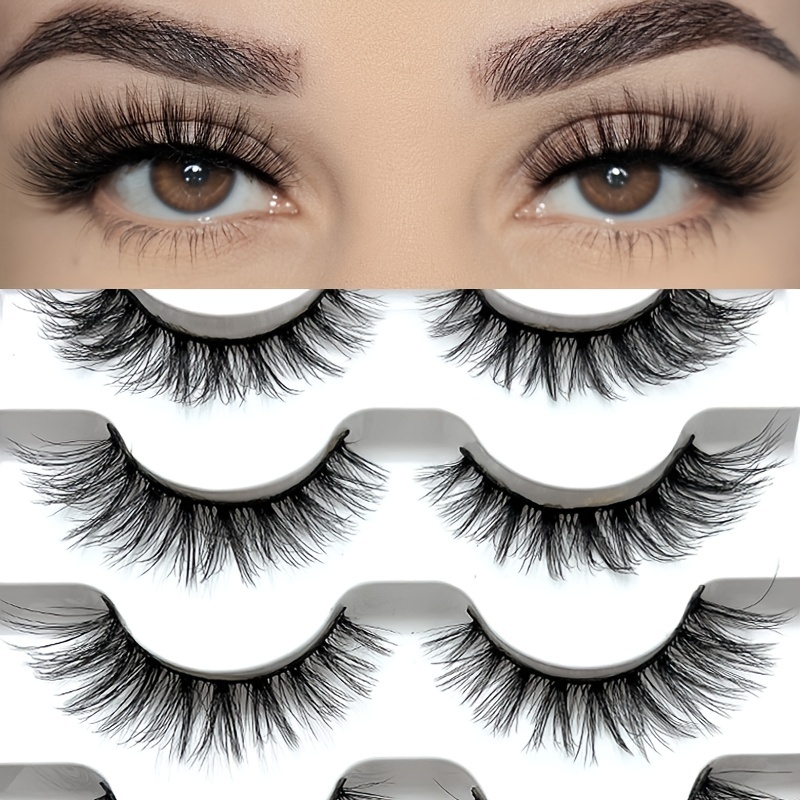 Manga Lashes Faux Mink Lashes Natural Look 5 Pairs Asian Anime False  Eyelashes Pack Look Like Individual Clusters - AliExpress