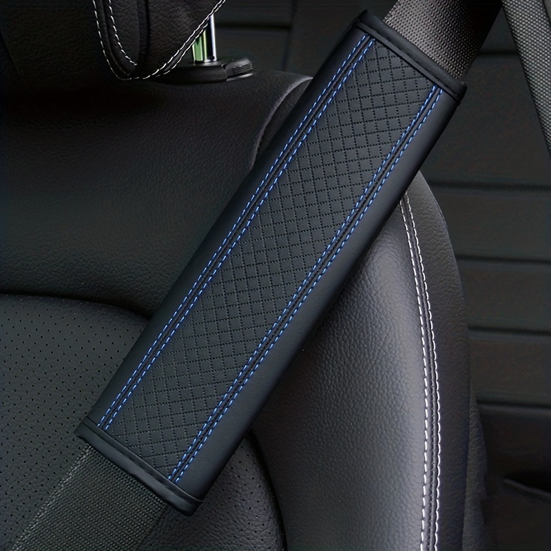 Housse de ceinture de sécurité automobile en Faux cuir, décoration