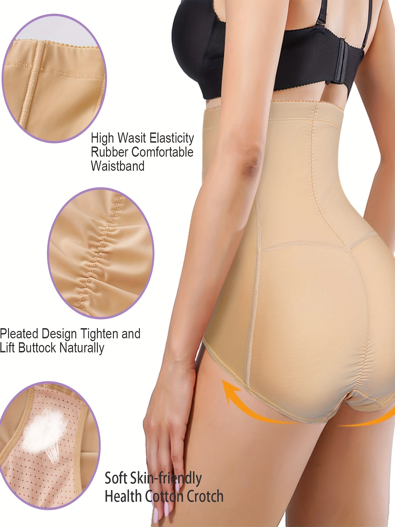 Zipper Butt Lifting Control Panties Slim Body Shaping High - Temu  Philippines