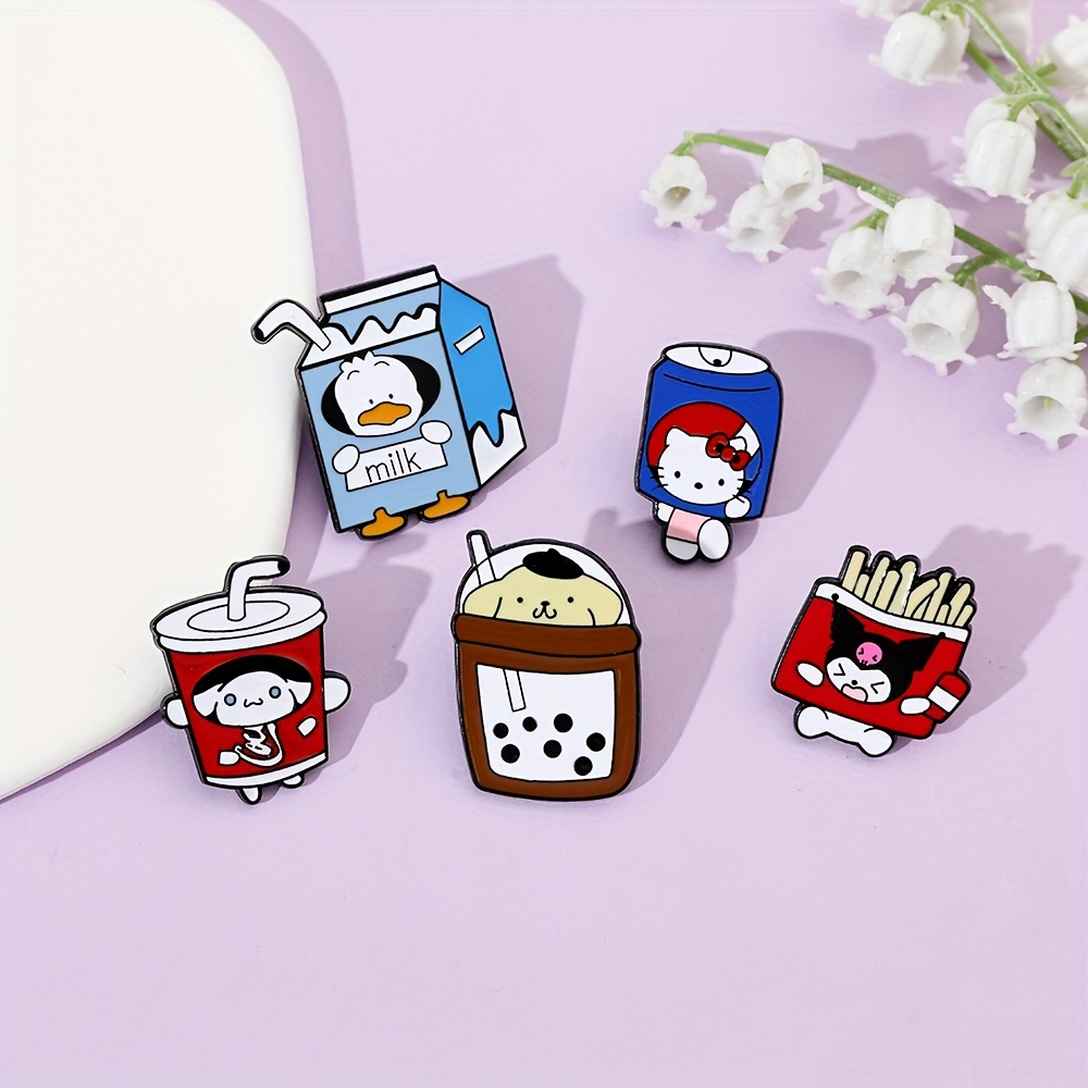 Girl's Anime Pins Kawaii Hello Kitty Enamel Brooch - Temu