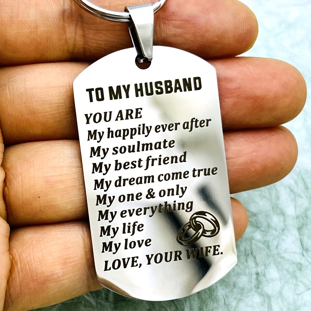 Ciaoed Valentines Day Gifts for Men to My Man, Keychain Anniversary for Him Husband Gifts from Wife Birthday Gifts for Boyfriend Key Ring, Men's, Size