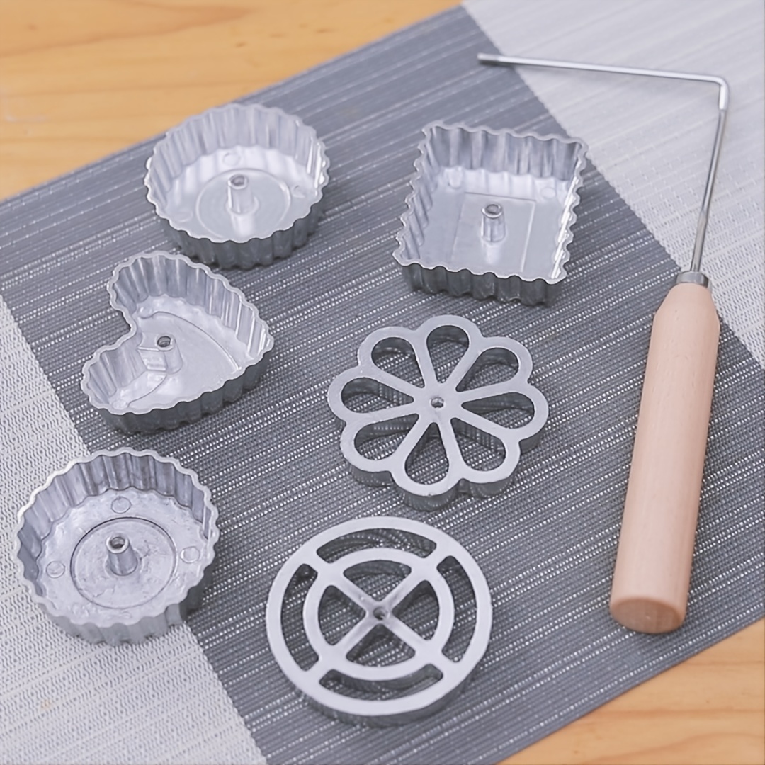 New Homemade Rosette Cookie Baking Tools 7-8cm Rosette Mould Aluminum  Waffle-cookie Molds Kitchen Frying Mold