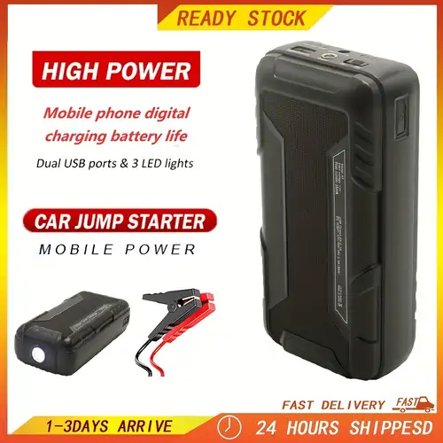 12V 20000mAh Car Jump Starter Booster Jumper Portable Engine Emergency  Charger Auto Power Bank Battery Charger 