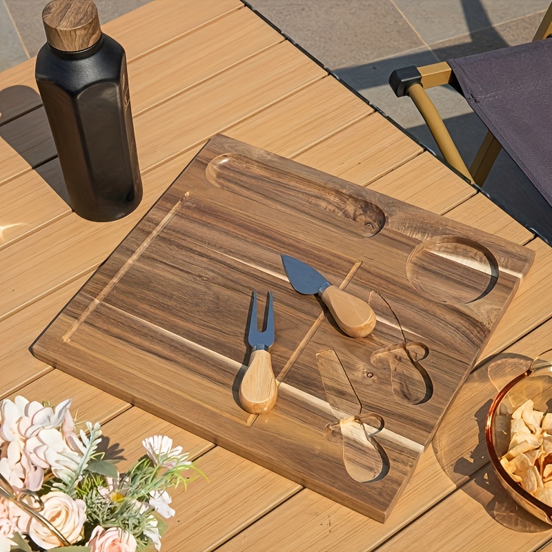 1pc Acacia Wood Kitchen Utensils Set - Includes Bread Board, Chopping  Board, Pizza Board, Cutting Board, and Fruit Board - Perfect for  Restaurants and