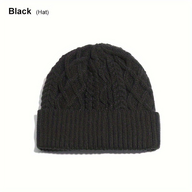 Winter Knit Hat Thickened Beanie Hat Dual use Hat For - Temu