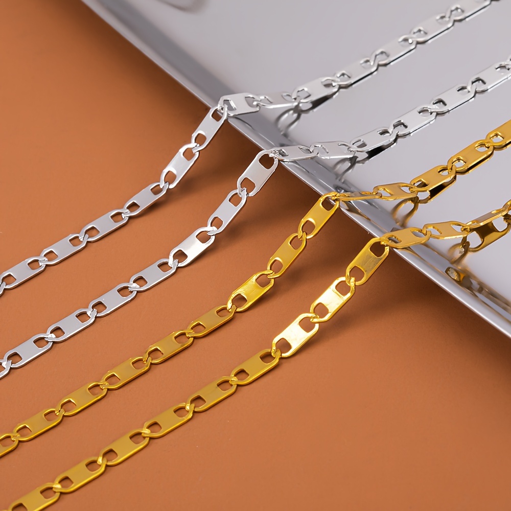 1meter Golden Color Stainless Steel Chains For Jewelry - Temu