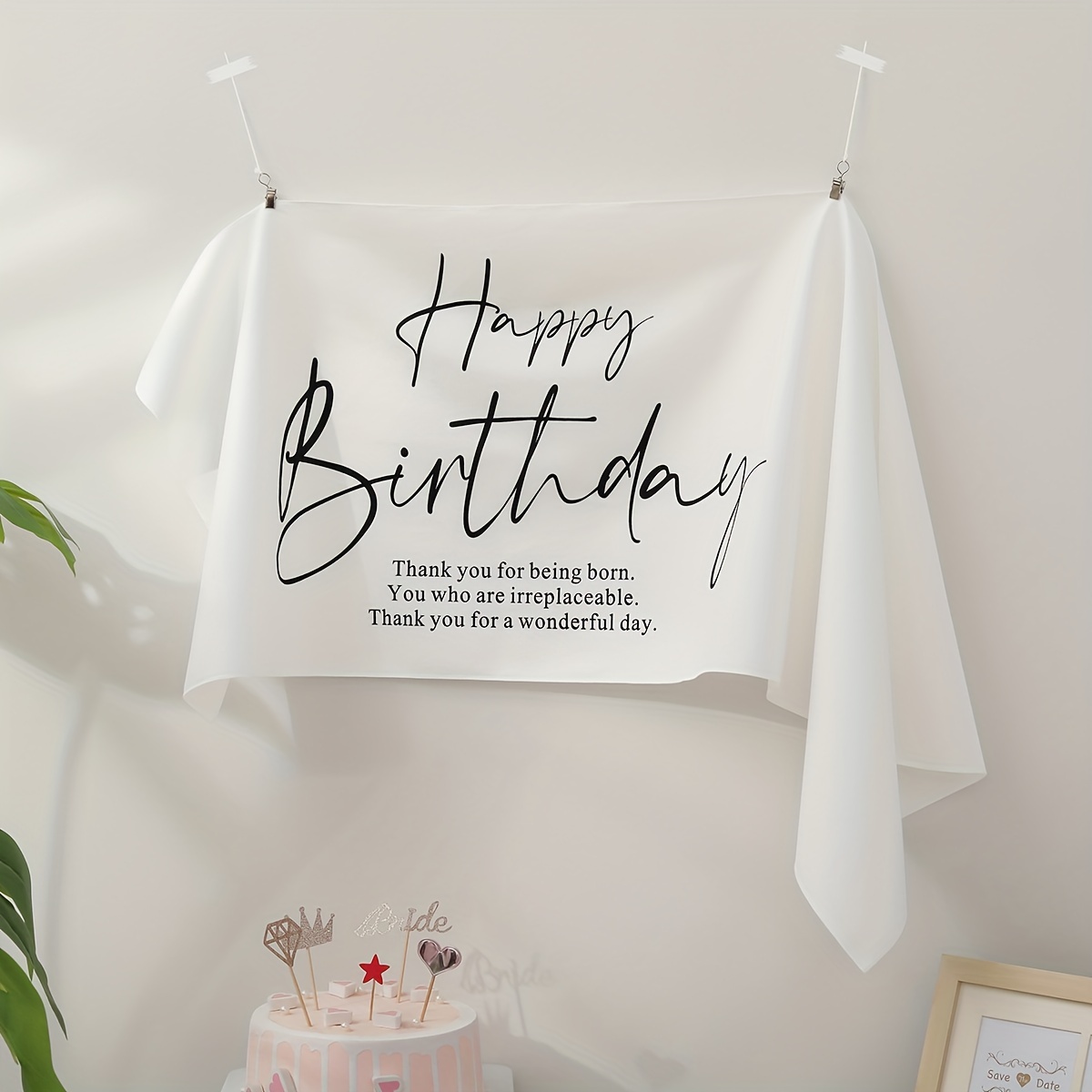 Cartel personalizado de feliz cumpleaños personalizado con nombre de foto  para mujeres, hombres, niños, oro rosa, negro, feliz aniversario,  decoración