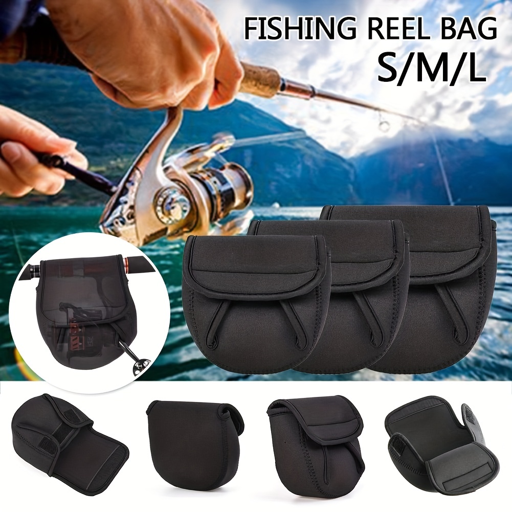 Portable Fishing Reel Bag Lure Storage Pouch Protective Case Cover Tackle  Tool