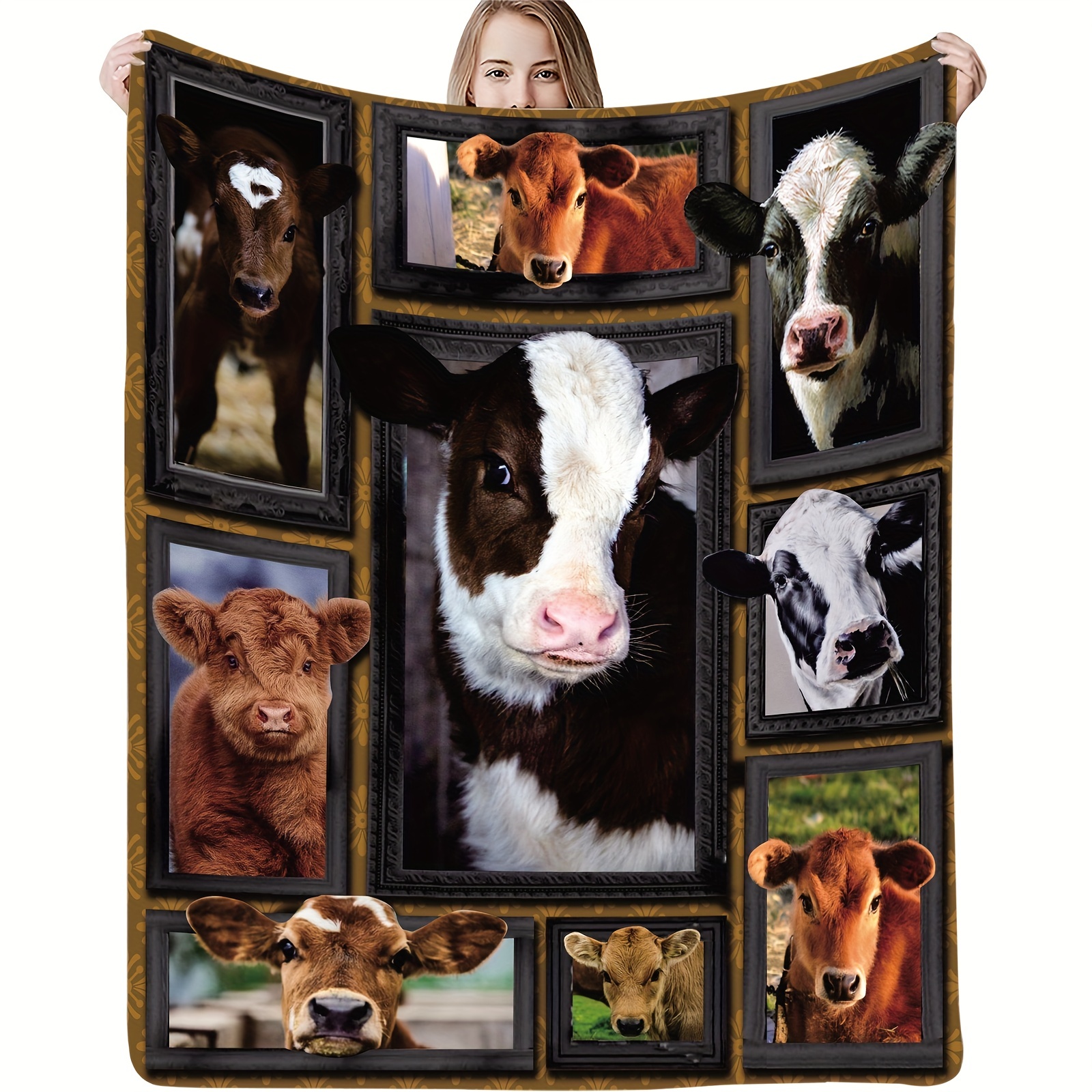 1pc Highland Cow Blanket