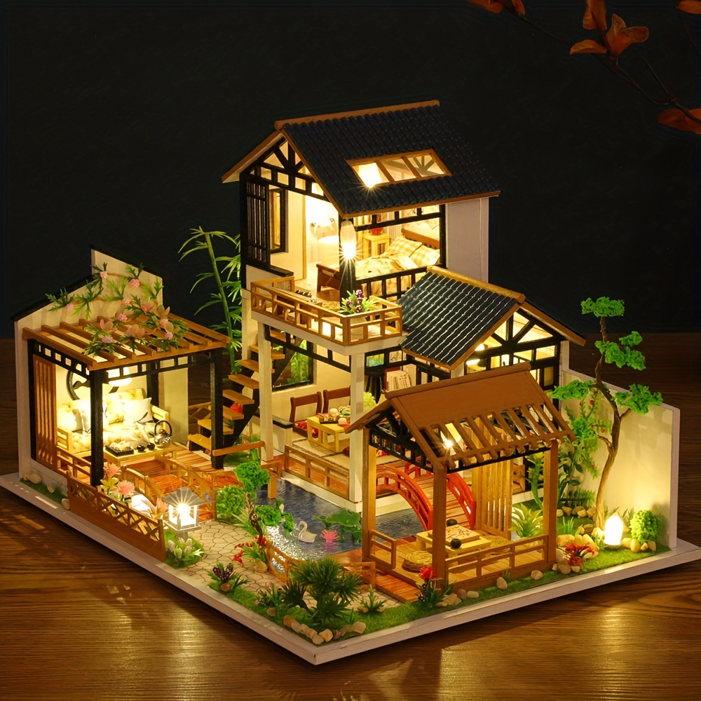 De Maison De Poupées Bricolage Miniature En Bois Avec Ensemble