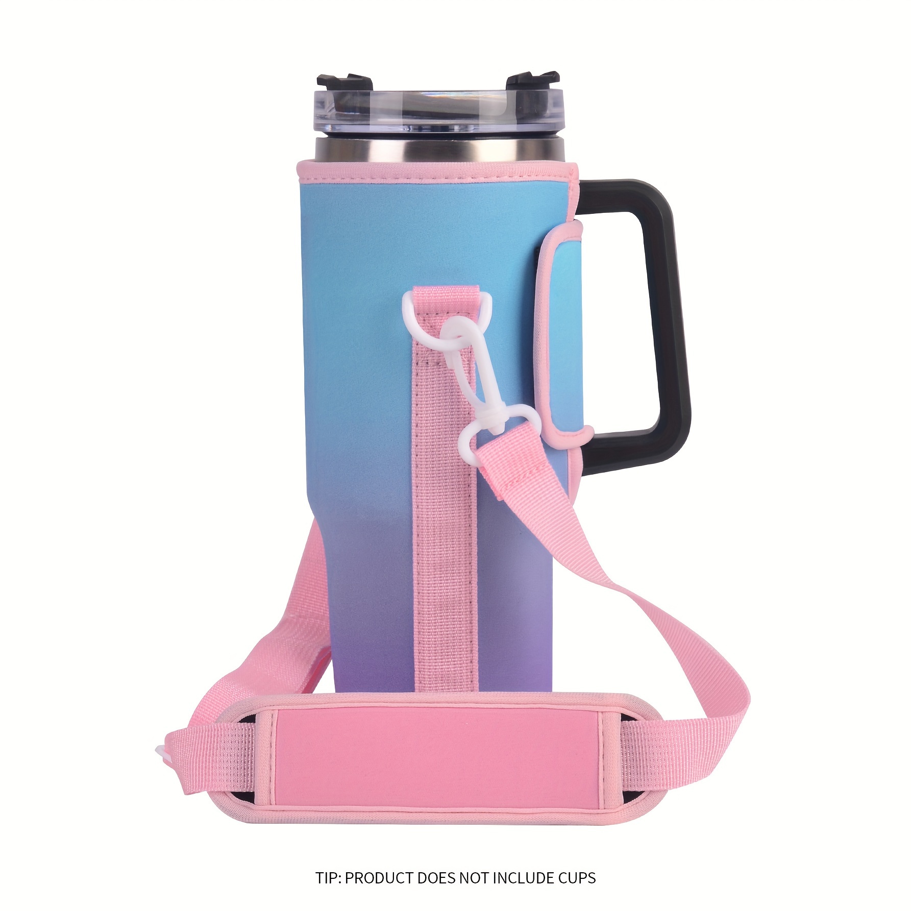 Water Bottle Holder Tumbler, Neoprene Water Cup Bag Sleeve With Adjustable  Shoulder Strap - Temu