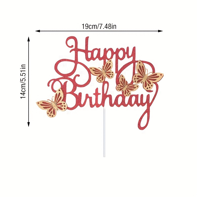 Double Layer Happy Birthday Cake Topper – Fabi Design Studio