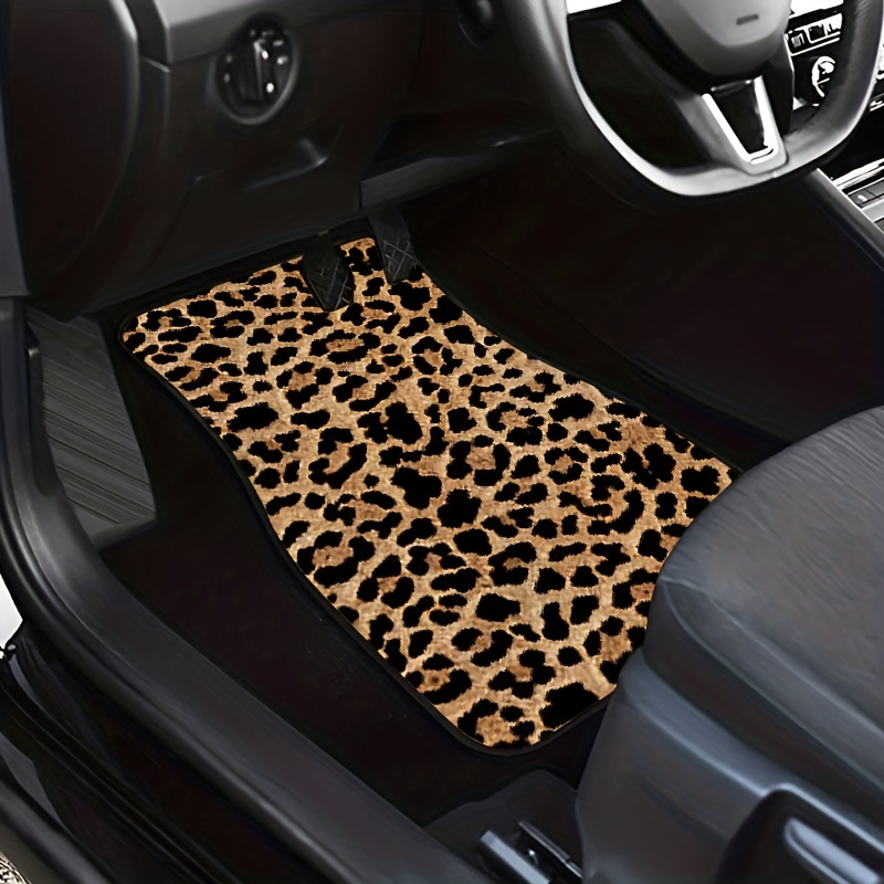 1 Stück/4 Stück Leopardenmuster Auto Fußmatten Kfz Fußmatten