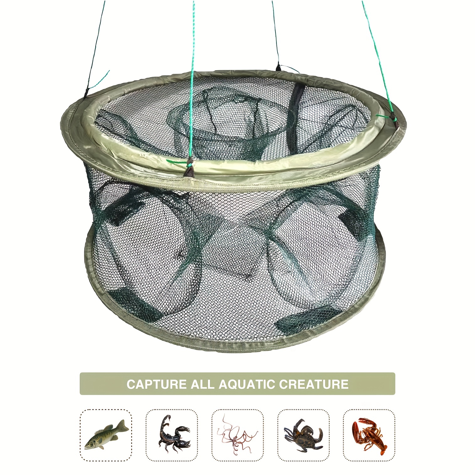 1pc Stainless Steel Reusable Crab Trap with Bait Cage and Cover - Temu  Canada