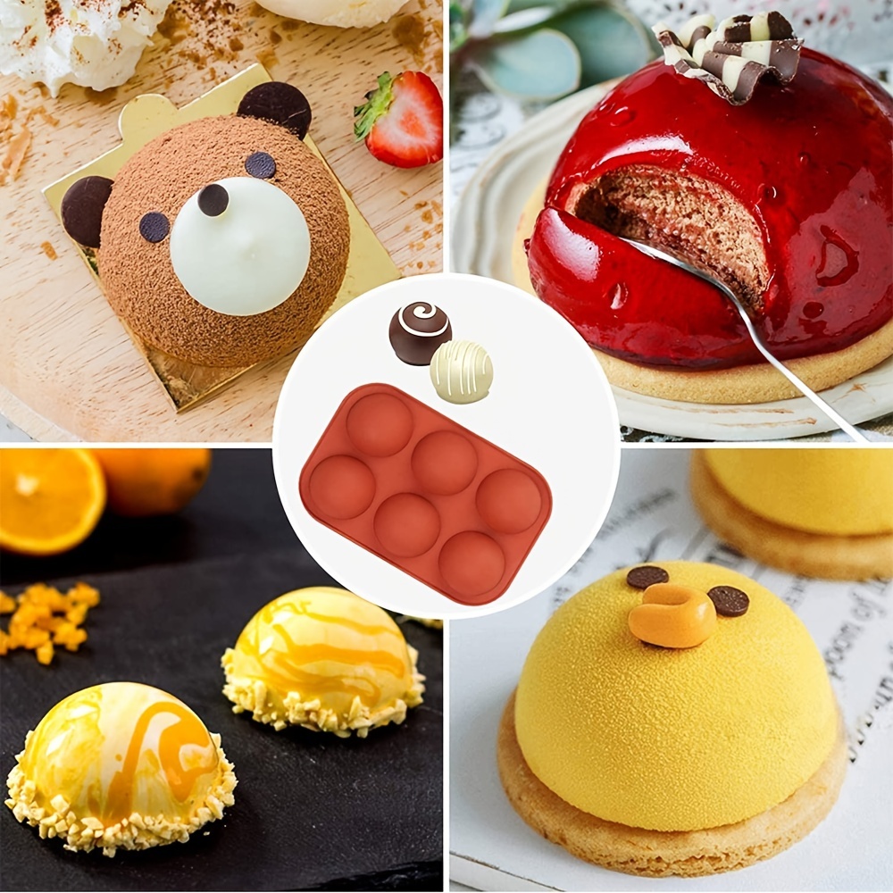 Small Semi Circular Silicone Mold, Half Sphere Silicone, Baking Molds for  Making Chocolate, Cake, Jelly, Dome Mousse 