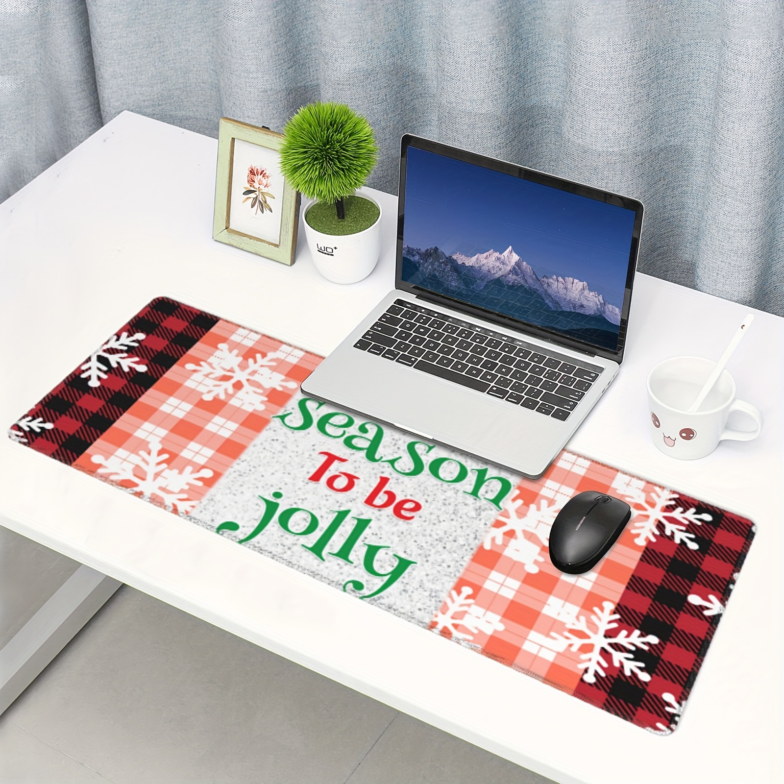 Red Buffalo Plaid Desk Accessories Soft Material Comfortable Touch  Ergonomic Gaming Desk Mouse Pad - Temu