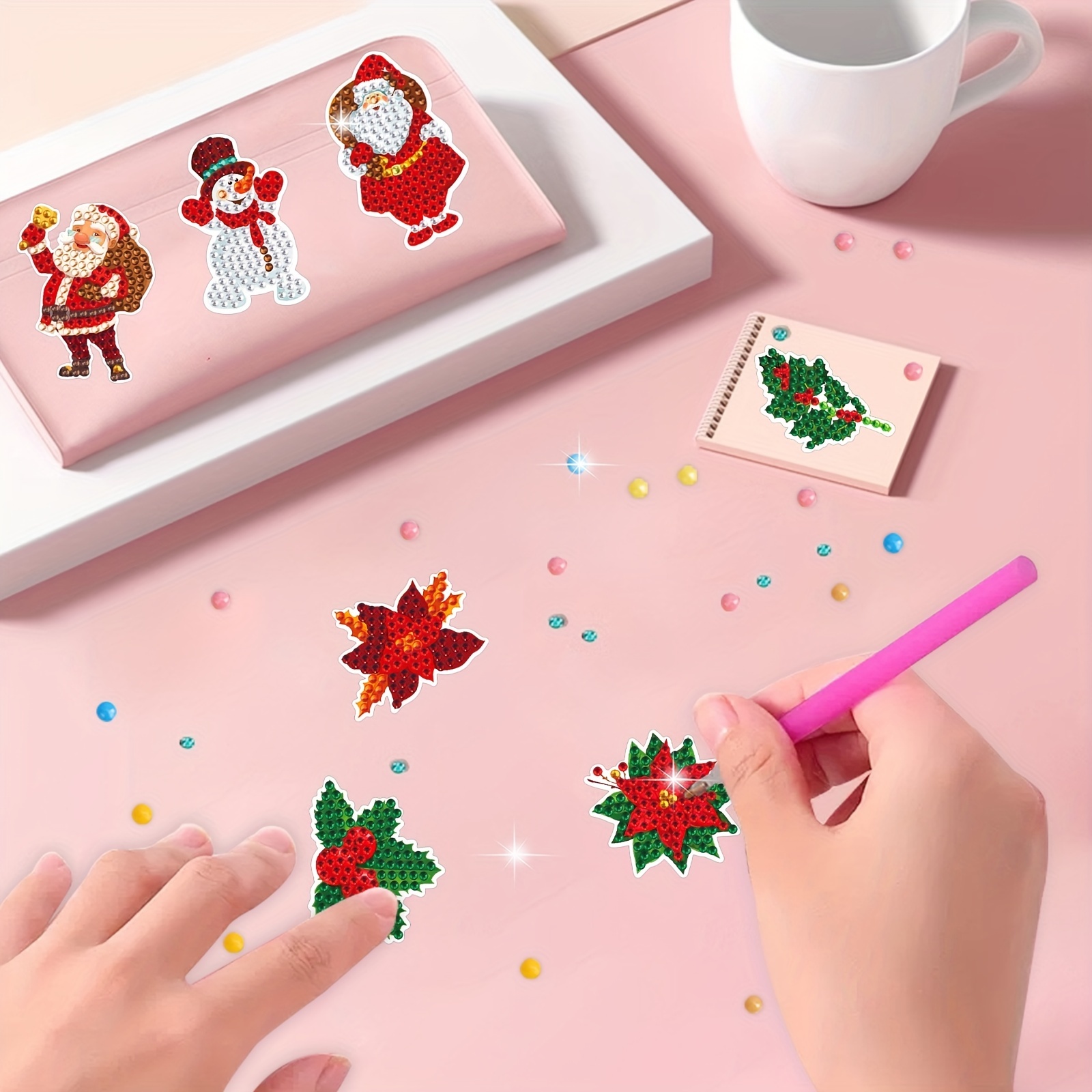 Christmas Artificial Diamond Painting Stickers Kits For Students 5d  Artificial Gem Paint By Numbers For Adult Beginners Artificial Diamond Arts  For Boys And Girls Ages 6 7 8-12 Diy Birthday, Christmas, Thanksgiving