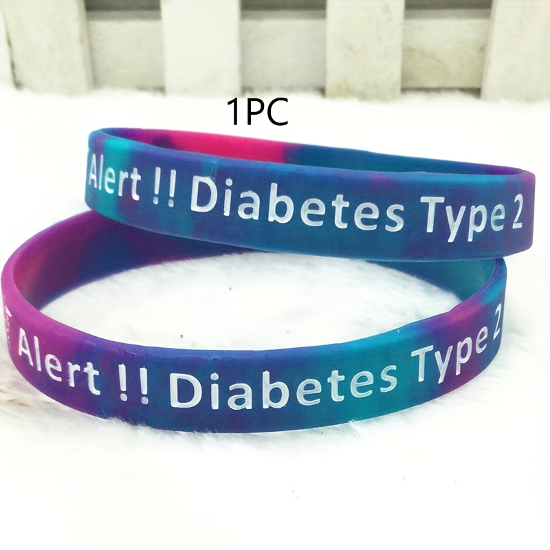 Type 2 Type 2 Diabetic Bracelet Silicone Wristband